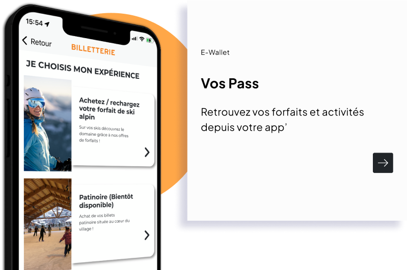 e-Wallet sur app' mobile chez le Grand Bornand