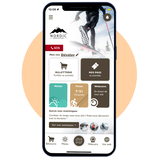 Application mobile Nordic Alpes du sud