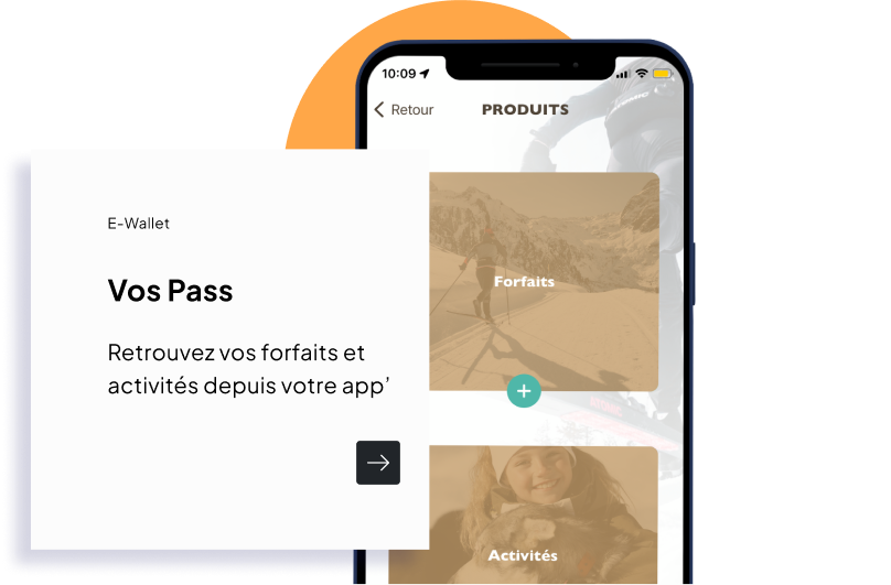 e-Wallet sur Application mobile Nordic Alpes du sud