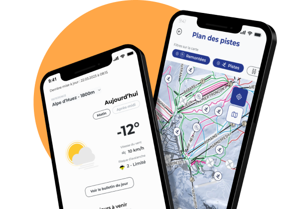 Accès aux informations en direct : méteo, ouverture des pistes ...